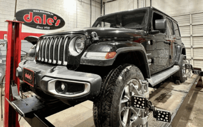JEEP Wrangler in for FOX Shocks at Dales Auto Service