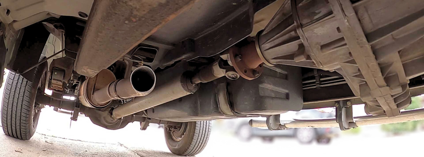 Catalytic converter theft repair at Dale's Auto Service near Langley BC