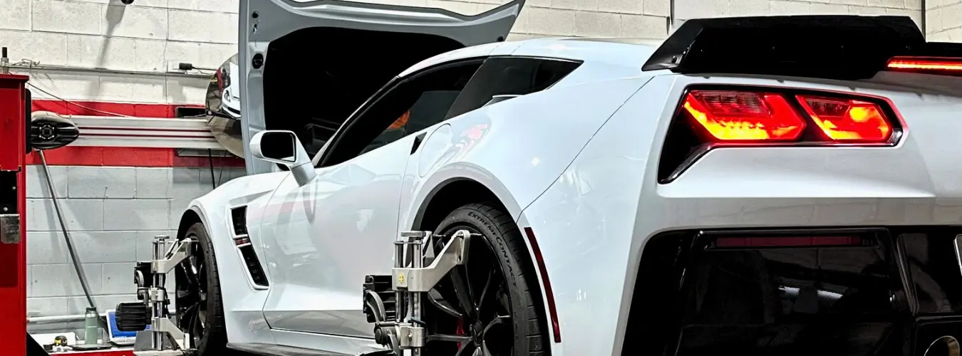 Chevrolet Corvette wheel alignment and service at Dale's Auto Service near Langley BC